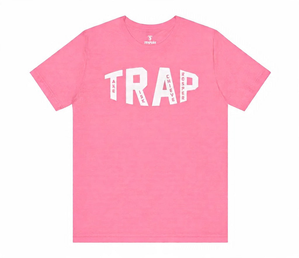 CLASSIC TRAP TEE (PINK/WHITE)