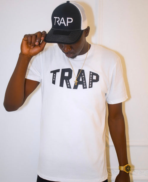 CLASSIC TRAP TEE  (WHITE/BLACK)